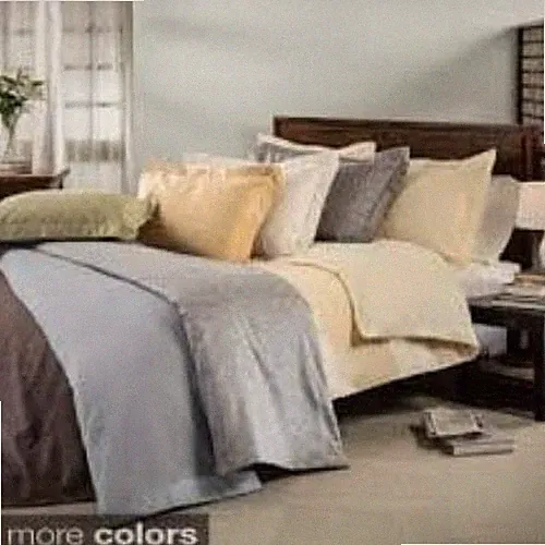 $450 Vera Wang Naturals COUETTE Queen Duvet Grand Lit Grey - NIP