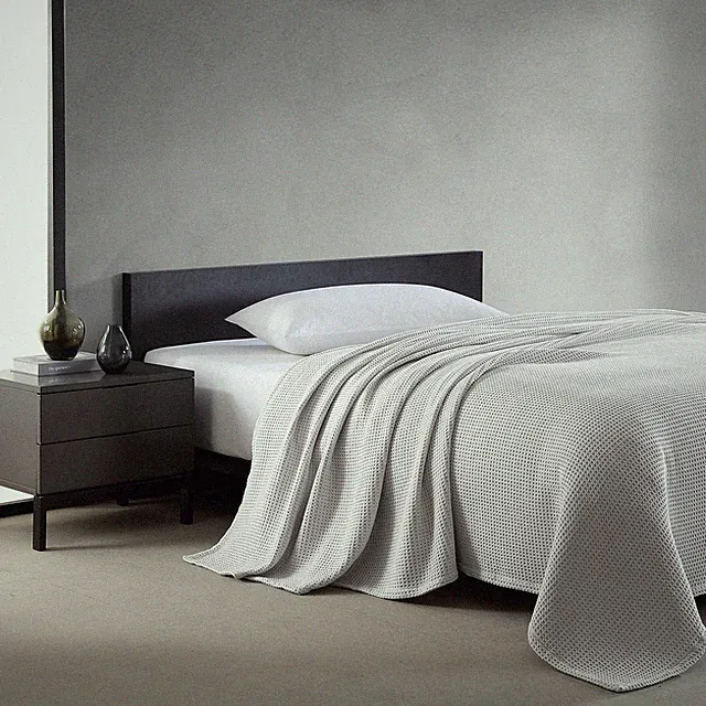 Queen Blanket, Luxury Cotton Bedding, Super Soft Essentials with Waffle Wea...