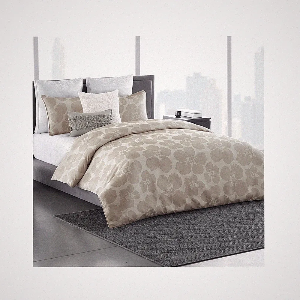 Simply Vera Vera Wang Floral Impressions 3 Piece Comforter Set- Queen