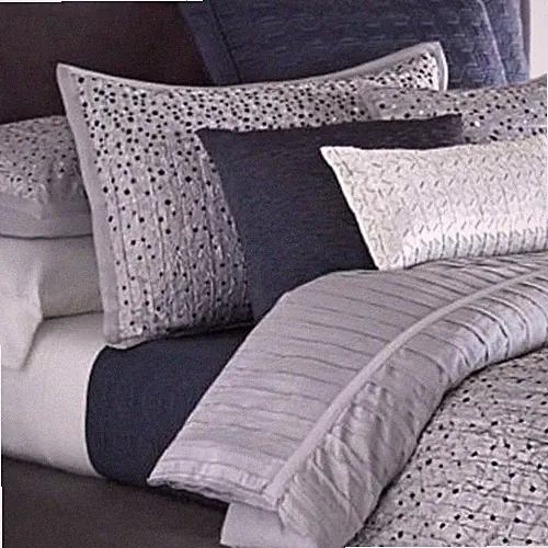 Vera Wang Dimensional Navy King Coverlet