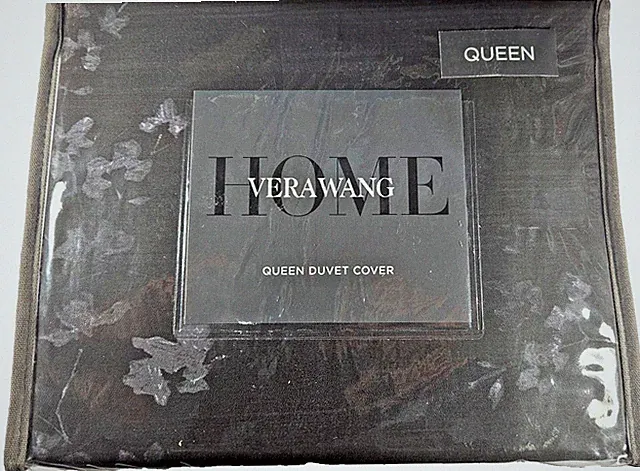 Vera Wang Home Queen Duvet Cover (88 in. X 92 in.) - Charcoal