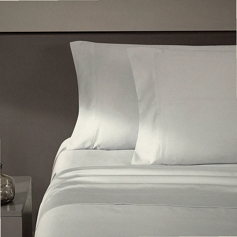 Vera Wang - King Sheet Set, Luxury Sateen Cotton Bedding, 800 King, Pale Blue