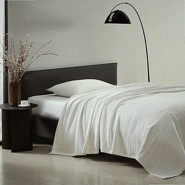 Vera Wang- Queen Blanket, Designer Cotton Bedding, Medium Weight Home Decor f...