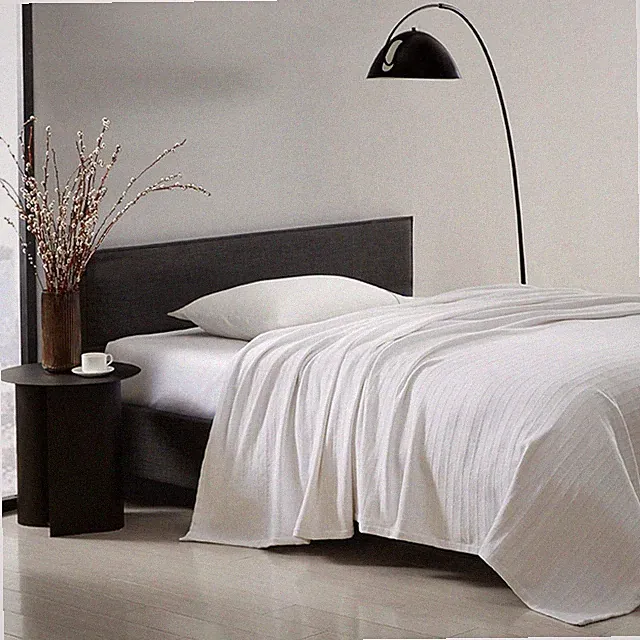 Vera Wang- Queen Blanket, Designer Cotton Bedding, Medium Weight Luxurious Beddi