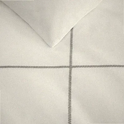 Vera Wang White Reversible Cotton King Duvet Cover Set